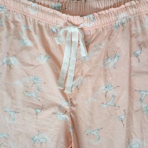 Women's Asian Crane Print Pajama Pants PJs sleep pants.  Size 2X.  Longer length